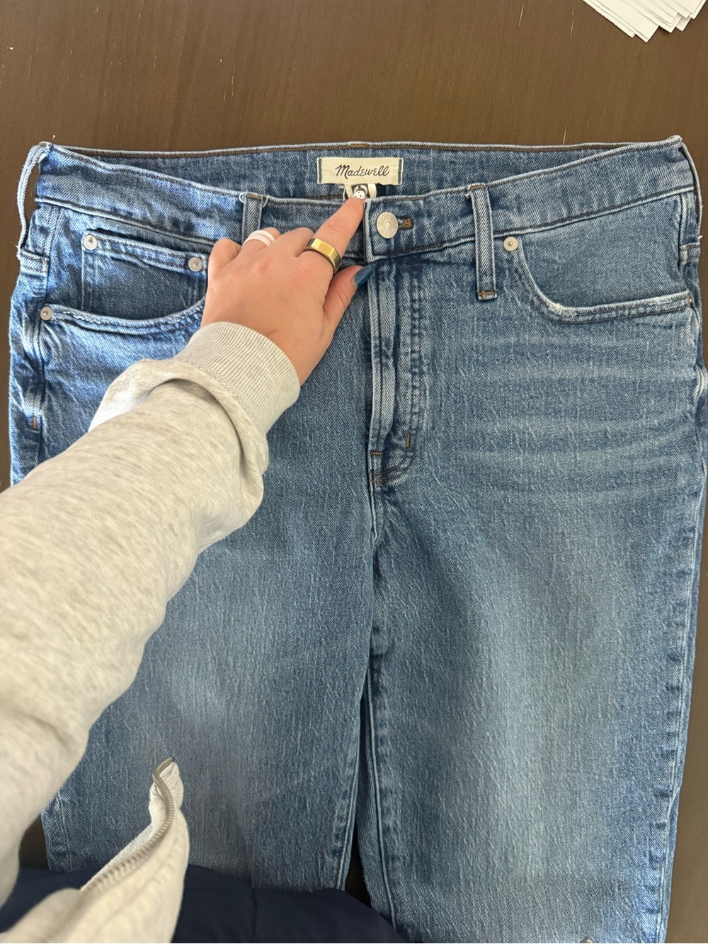 Madewell Light-Medium Blue Straight-Leg Jeans